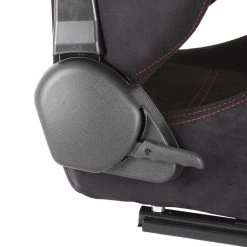 Spec-D Tuning Racing Seat - Black Suede With Red Stitching - Right Side 7 Racing Seat – Black Suede With Red Stitching – Right Side