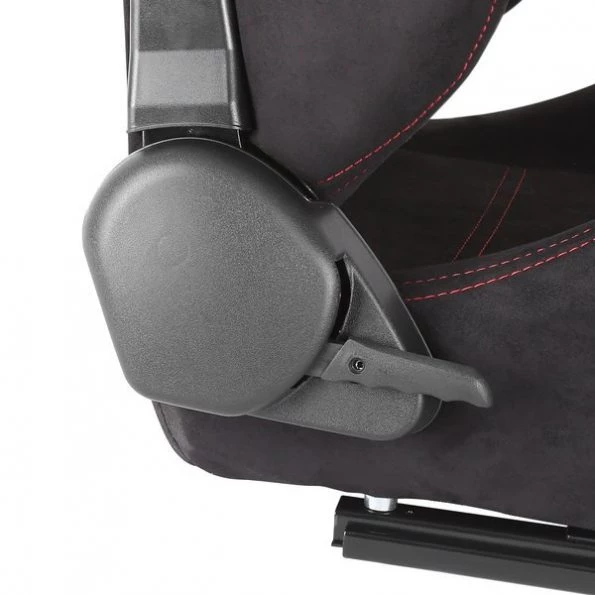 Racing Seat – Black Suede With Red Stitching – Right Side