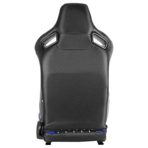 Racing Seat – Black With Blue Pvc With White Stitching – Left Side
