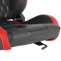 Racing Seat – Black With Red Pvc With White Stitching – Left Side