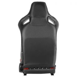 Racing Seat – Black With Red Pvc With White Stitching – Left Side