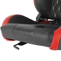 Racing Seat – Black With Red Pvc With White Stitching – Right Side