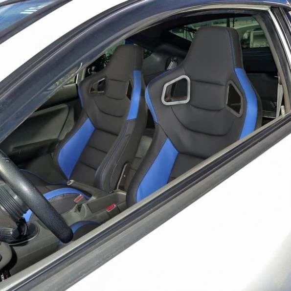 Racing Seat – Black With Blue Pvc – Left Side