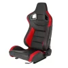 Spec-D Tuning Racing Seat - Black With Red Pvc - Left Side