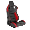 Spec-D Tuning Racing Seat - Black With Red Pvc - Right Side