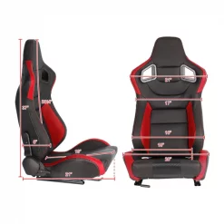 Racing Seat – Black With Red Pvc – Right Side