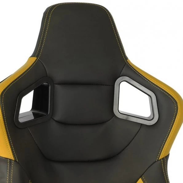 Racing Seat – Black With Yellow Pvc – Left Side