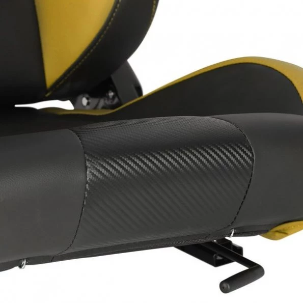 Racing Seat – Black With Yellow Pvc – Left Side