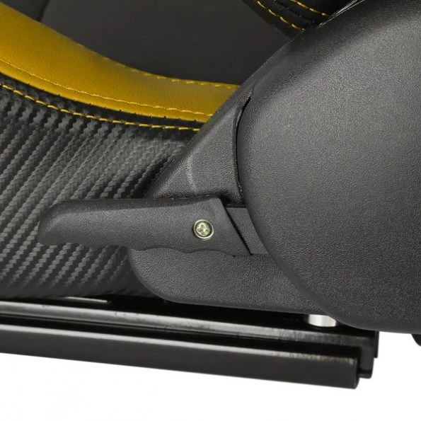 Racing Seat – Black With Yellow Pvc – Left Side