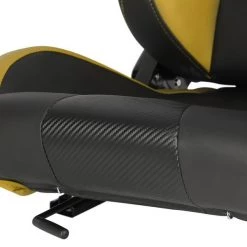 Racing Seat – Black With Yellow Pvc – Right Side
