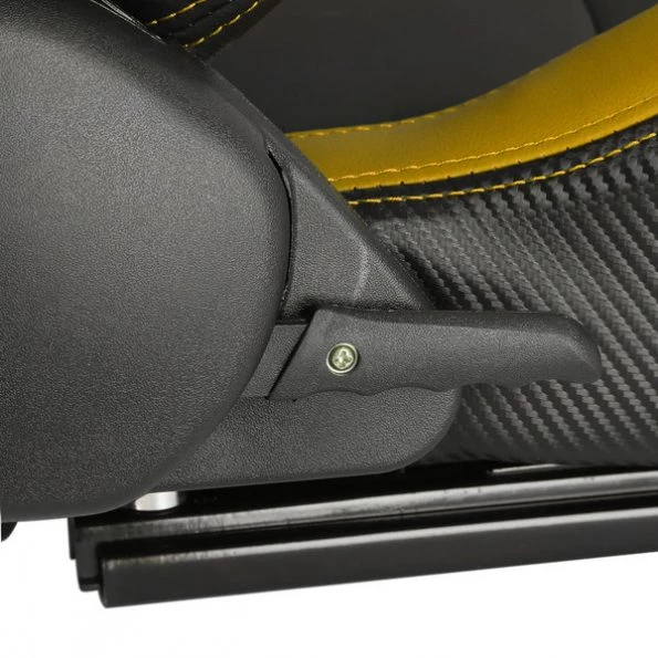 Racing Seat – Black With Yellow Pvc – Right Side