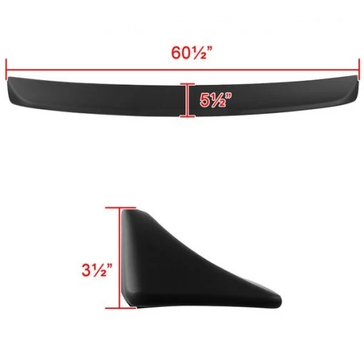 08-17 Dodge Challenger Spoiler- Srt Style- Matte Black