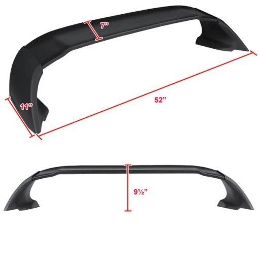 06-11 Honda Civic 4 Door Mu Style Spoiler- Matte Black