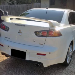 Spec-D Tuning 08-15 Mitsubishi Lancer Abs Spoiler White 8 08-15 Mitsubishi Lancer Abs Spoiler White