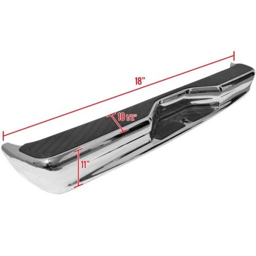92-14 Ford Econoline Rear Bumper Step-Chrome- Without Sensor Hole