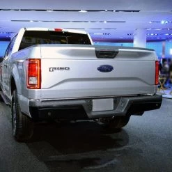 15-17 Ford F150 Rear Bumper-Black With Parking Sensor Holes