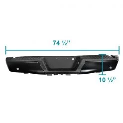 15-17 Ford F150 Rear Bumper-Black With Parking Sensor Holes