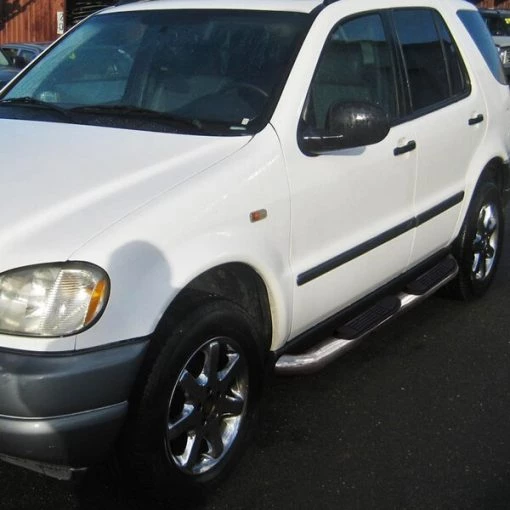 98-05 Mercedes Ml 3 Inch Round Stainless Finish Side Step Bars