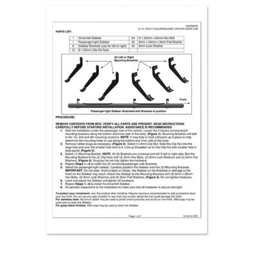 15-Up Chevrolet Colorado 3 Inch Side Step Bar Chrome – Crew Cab