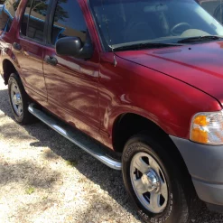 02-05 Ford Explorer 3 Inches Round Side Step Bar Chrome 4 Door