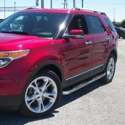 Spec-D Tuning 11-13 Ford Explorer 3 Inches Round Side Step Bar Chrome 4 Door 5 11-13 Ford Explorer 3 Inches Round Side Step Bar Chrome 4 Door