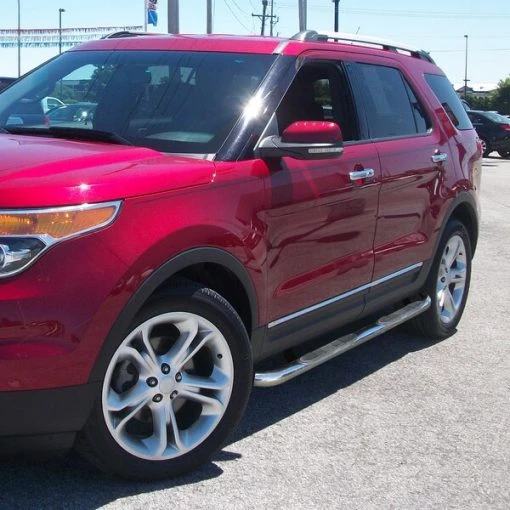 11-13 Ford Explorer 3 Inches Round Side Step Bar Chrome 4 Door