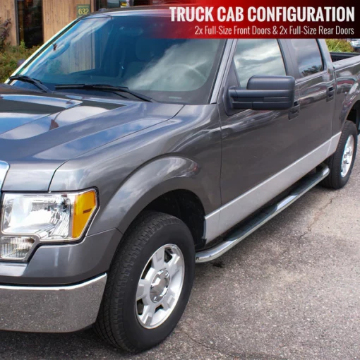 09-13 Ford F150 Supercrew Cab 3 Inches Side Step Bar Chrome