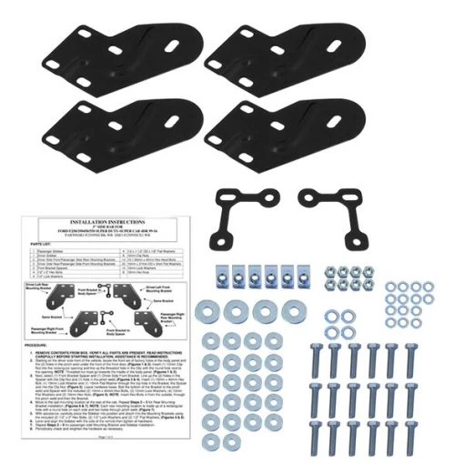 99-12 Ford F250 3in. Rd StnlessFnsh SideStepBars, SSB3-F25099SCS2-WB