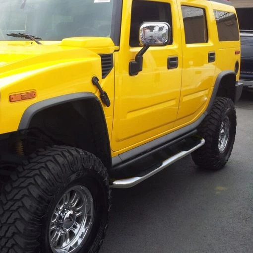 03-10 Hummer H2 3 Inches Round Side Step Bar Chrome