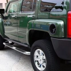 06-10 Hummer H3 3 Inch Round Stainless Finish Side Step Bars