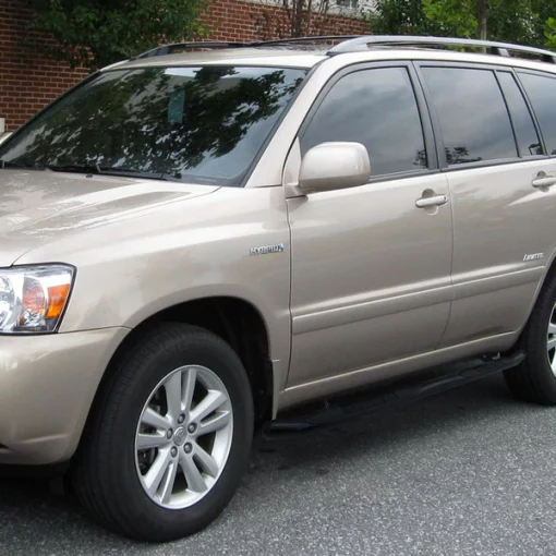 01-07 Toyota Highlander 3 Inches Round Side Step Bar – Black