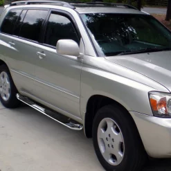 Spec-D Tuning 01-07 Toyota Highlander 3 Inch Round Stainless Finish Side Step Bars 6 01-07 Toyota Highlander 3 Inch Round Stainless Finish Side Step Bars