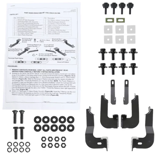 13-Up Toyota Rav4 3 Side Step Bar, SSB3-RAV413BK-WB