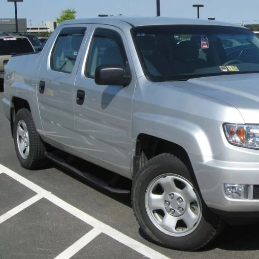 06-12 Honda Ridgeline 3in. Rd StnlessFnsh SideStepBars, SSB3-RGL05BK-WB