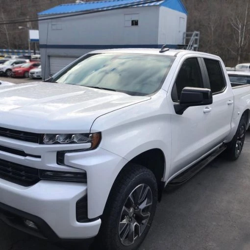 19-Up Chevy Silverado 15 Crew Cab Side Step Bar -Black-3 Inches