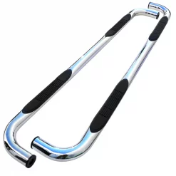 Spec-D Tuning 01-13 Chevrolet Silverado 3 Inch Round Stainless Finish Side Step Bars