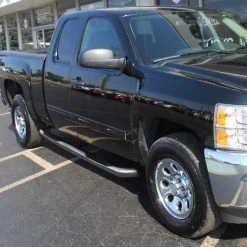 01-13 Chevrolet Silverado 3 Inch Round Stainless Finish Side Step Bars