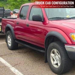 01-04 Toyota Tacoma 3 Inches Round Side Step Bar – Black -Double Cab