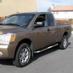 Spec-D Tuning 04-13 Nissan Titan 3 Inches Round Side Step Bar Chrome - King Cab 8 04-13 Nissan Titan 3 Inches Round Side Step Bar Chrome – King Cab