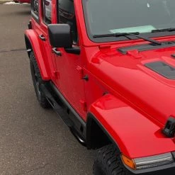 18-Up Jeep Wrangler Side Step Bar Black