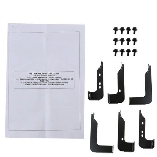 02-13 Chevrolet Avalanche 4" Side Step Bar, SSB4-AVA0215BK-WB