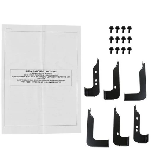 02-13 Chevrolet Avalanche 4" Side Step Bar, SSB4-AVA0215S2-WB