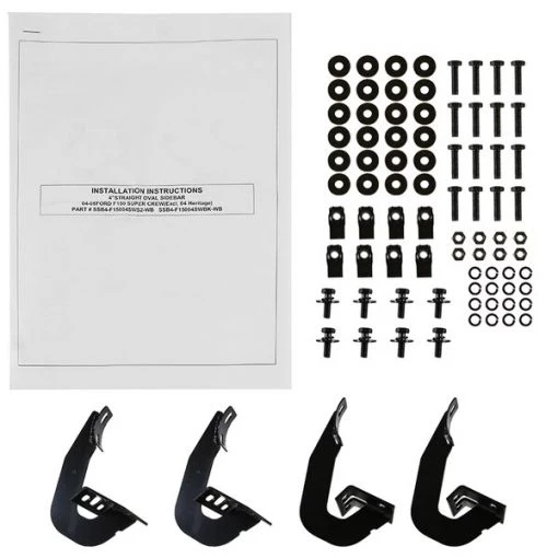 04-08 Ford F150 4 Inch Oval Black Side Step Bars