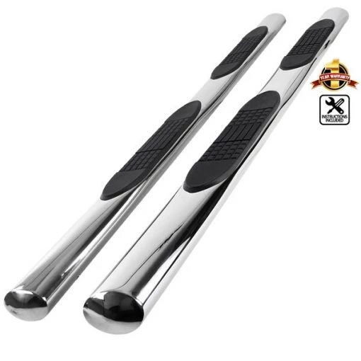 09-14 Ford F150 4in. Oval StnlessFnsh SideStepBars, SSB4-F15009CCS2-WB