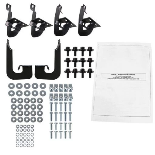 09-14 Ford F150 4in. Oval StnlessFnsh SideStepBars, SSB4-F15009CCS2-WB