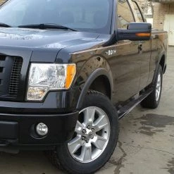 09-14 Ford F150 4 Inch Oval Black Side Step Bars – Super Cab