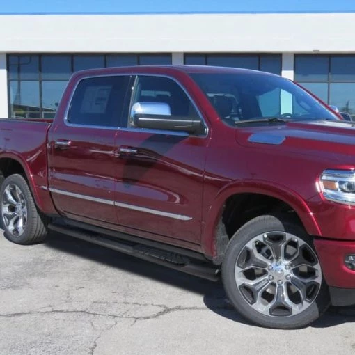 19-Up Dodge Ram 15 Crew Cab Side Step Bar -Black-4 Inches