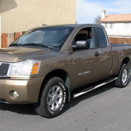04-12 Nissan Titan 4in. OvalStnlessFnsh SdStepBars, SSB4-TIT04XCS2-WB