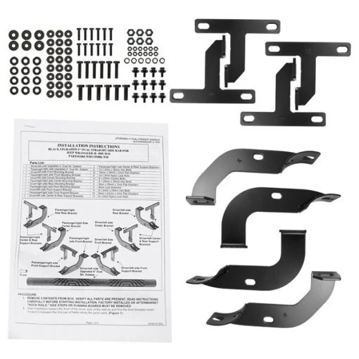 18-Up Jeep Wrangler Oval Step Bar Black