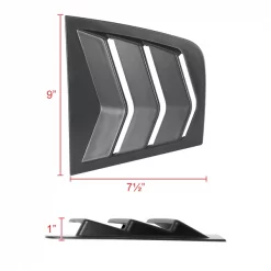 11-21 Dodge Charger Side Window Louvers Matte Black